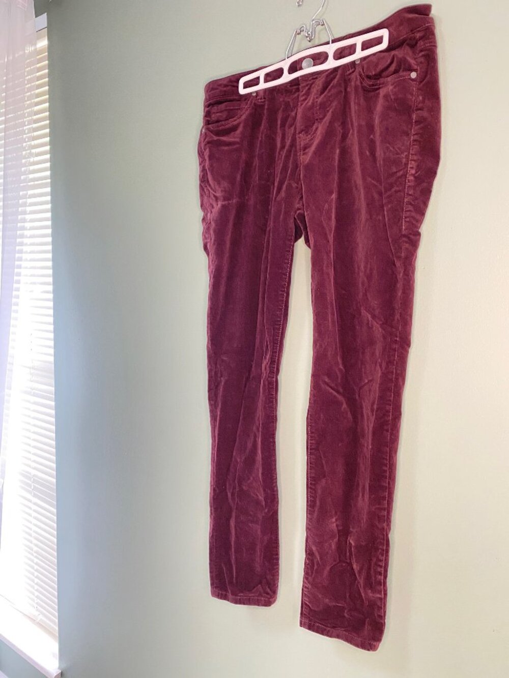 Cabi Velvet JeansSize 12  Wine Colored